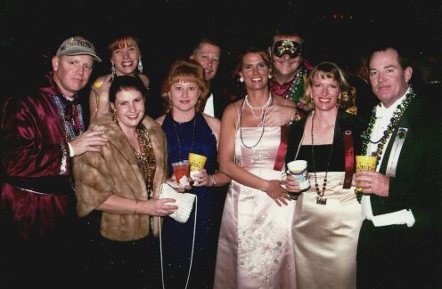 The whole gang at the Knights of Ecor Rouge Ball, 2001