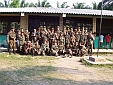 Most of the Medical Team Outside of the School That Was Used as a Clinic