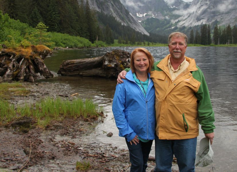 Susan & I a Nooya Lake in the
        Misty Fjords southeast Ketchikan Alaska